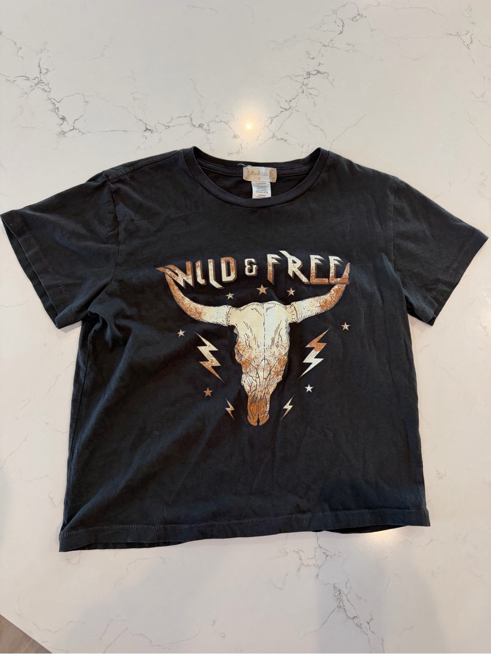 Wild & Free Black Graphic Tee